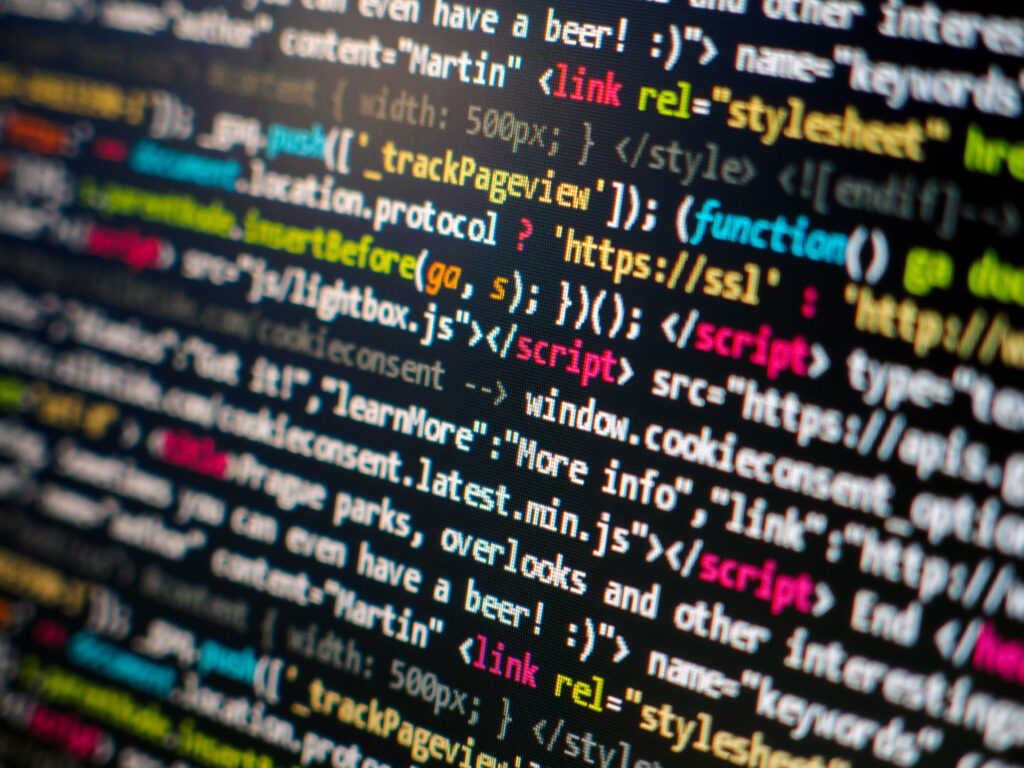 fullstack software engineer jobs in the USA - programming code on screen