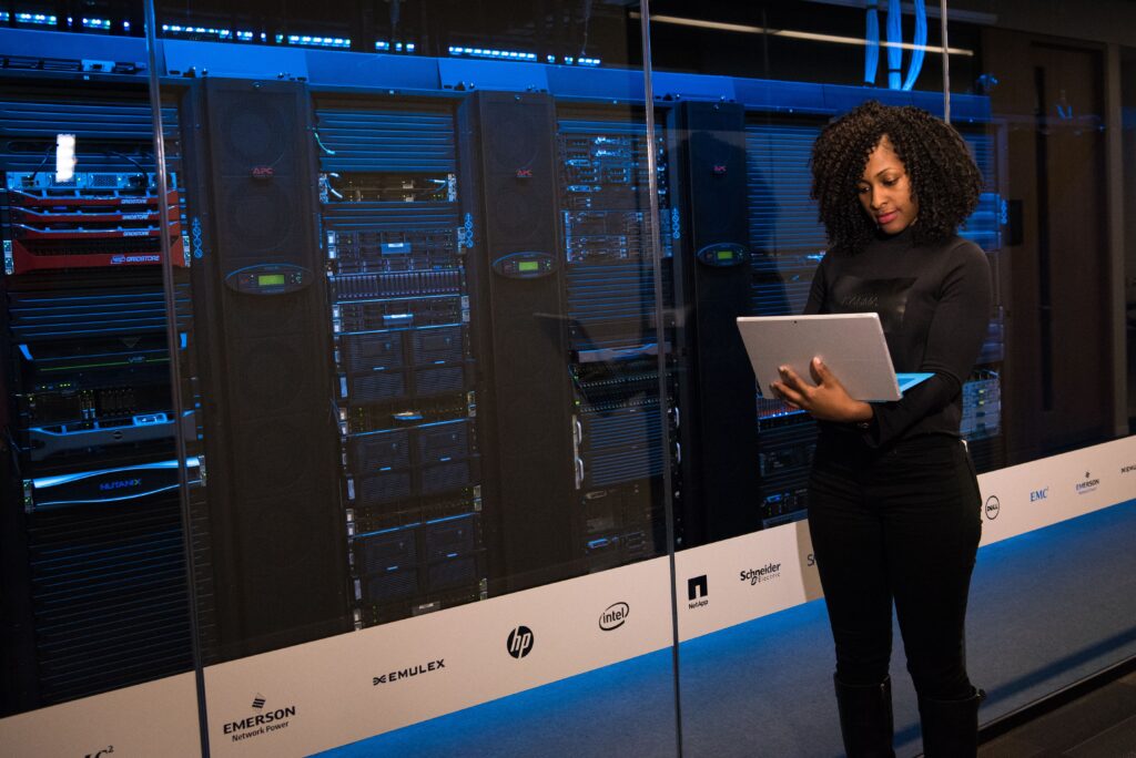 software engineer jobs in the UK - engineer monitoring server racks