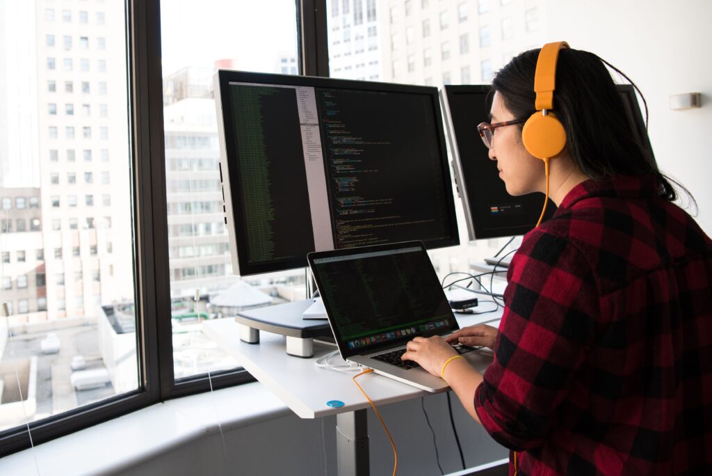 Software engineer jobs in the UK - developers working at computers
