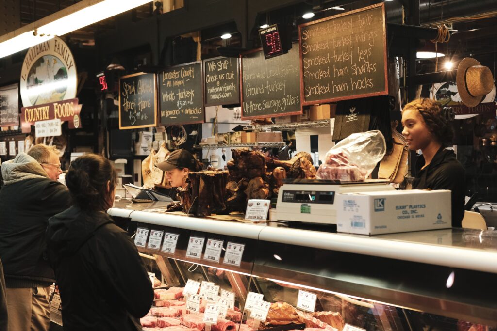 meat department manager jobs in London ON - meat shop counter with staff